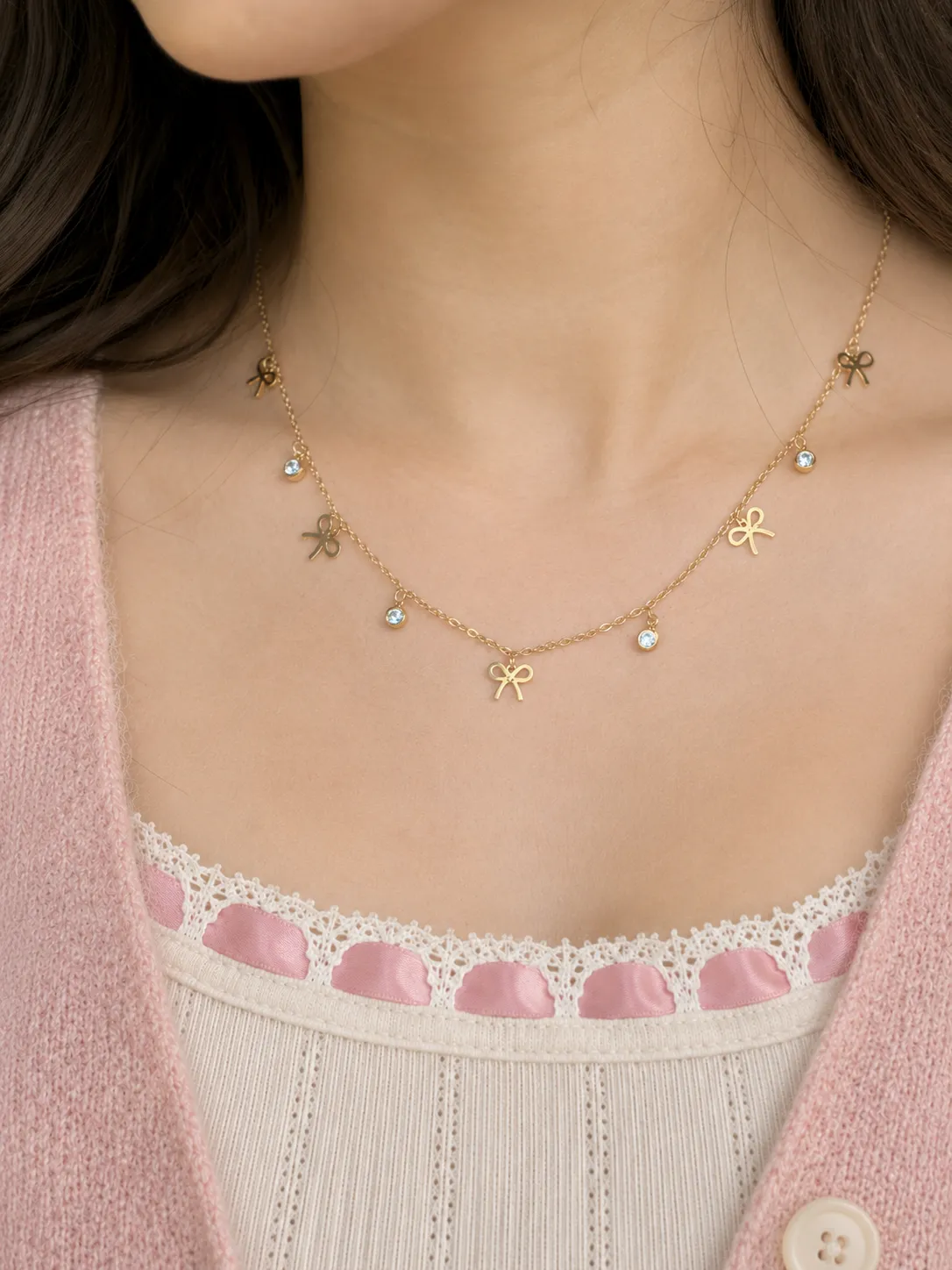 Bow Charm Necklace2