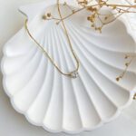 Minimal classic solitaire necklace – delicate waterproof jewellery for women