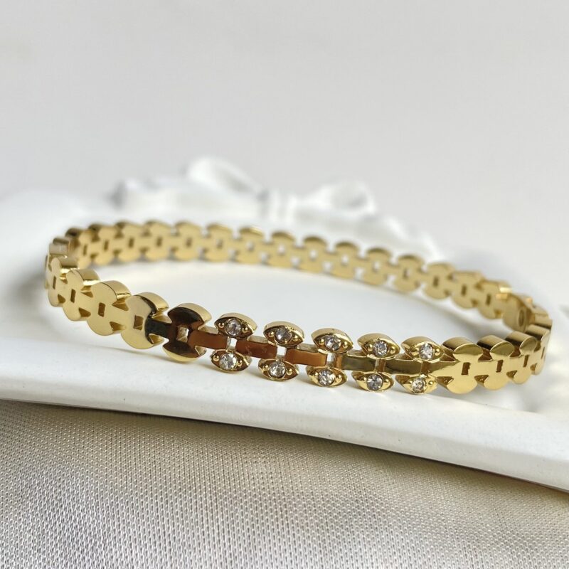 anti tarnish lily kada bracelet