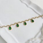 emarald drop bracelet