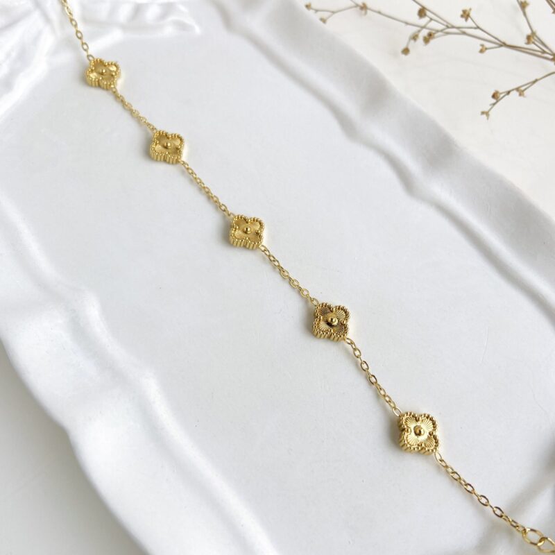 golden clover bracelet