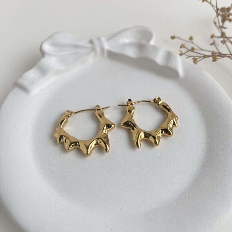 Ripple Hoops Earrings