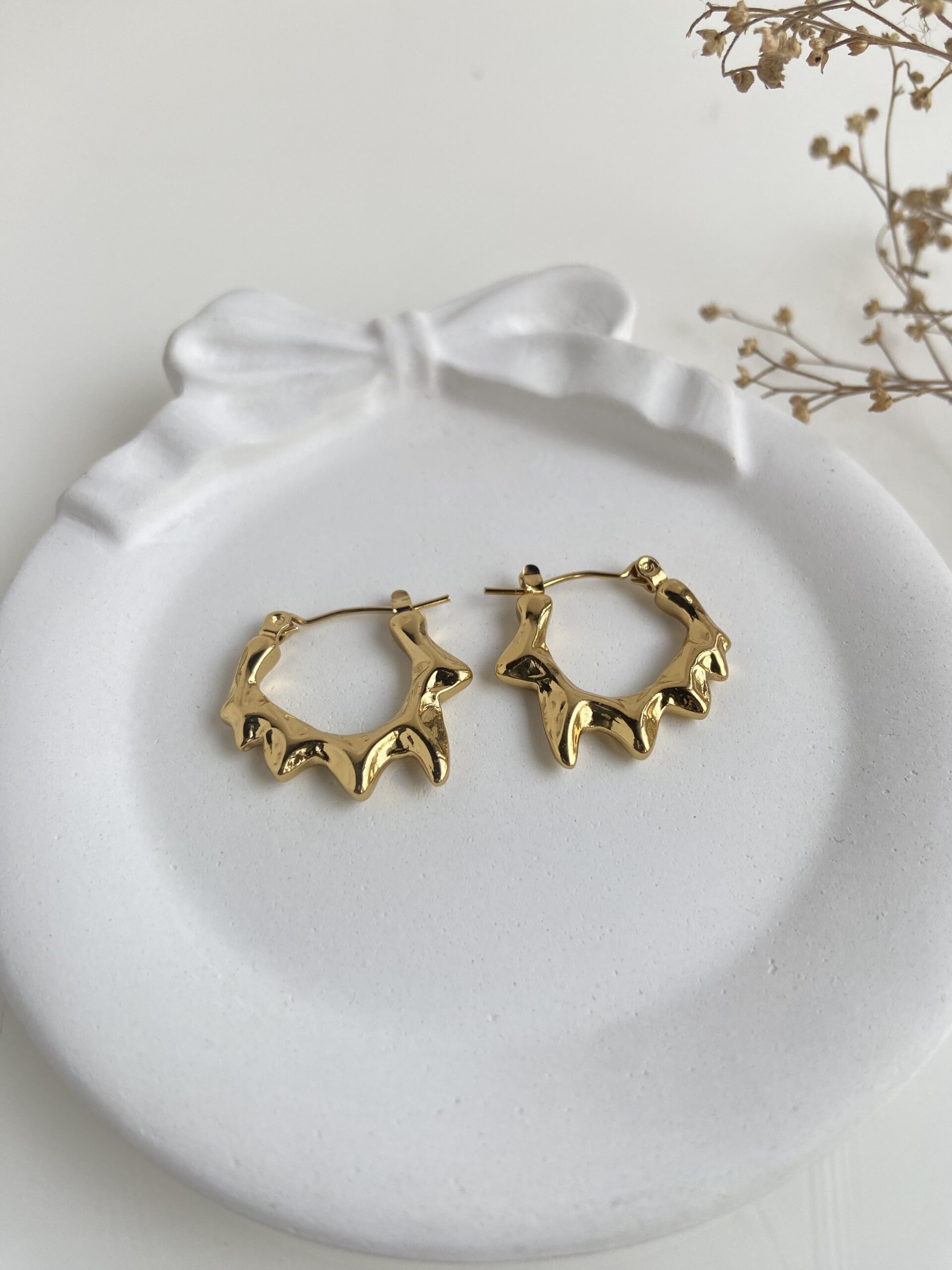 Ripple Hoops Earrings