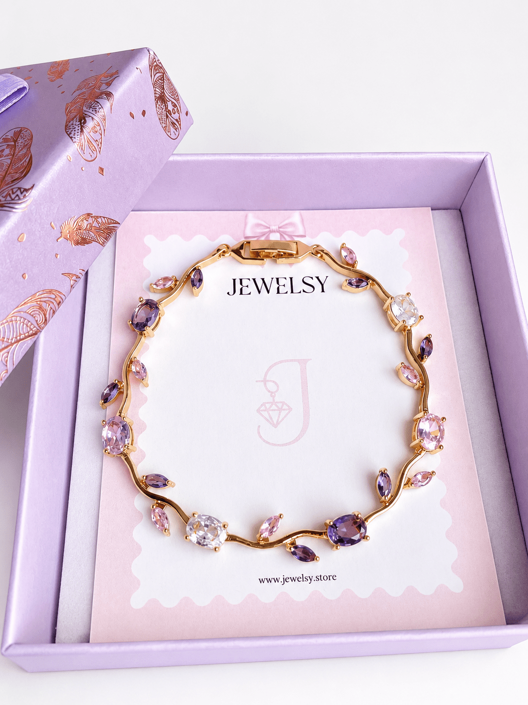 Tulip Bracelet - Pink & Purple