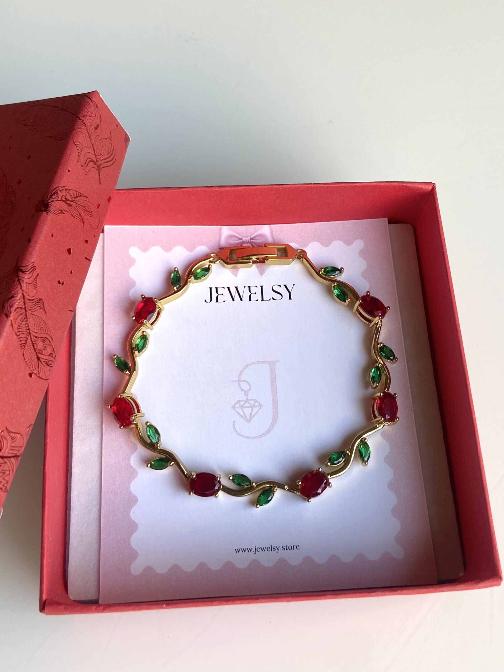 Tulip Bracelet Red Green