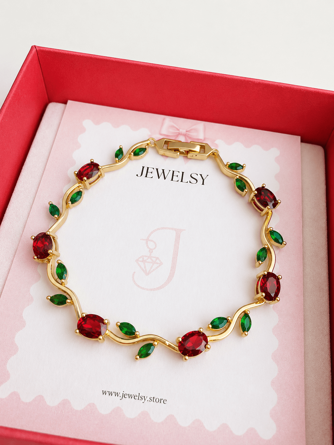 Tulip Bracelet - Red & Green_2