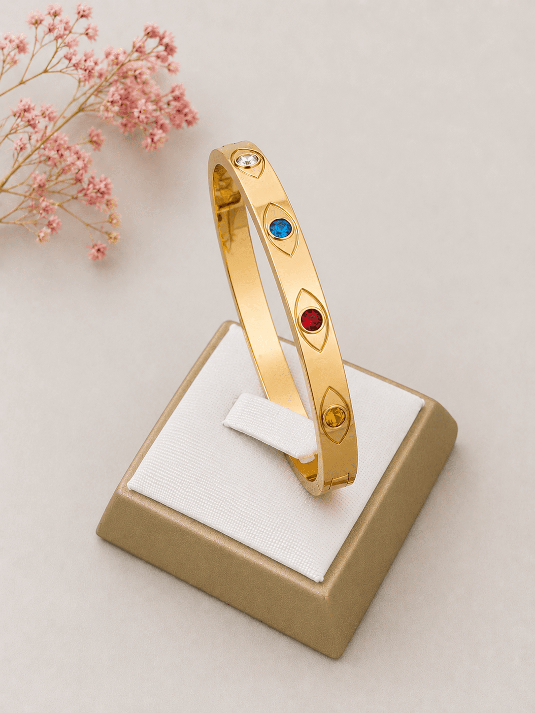 Multi Color Studded Kada Bracelet 2