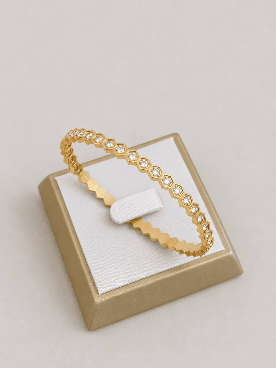 White Studded Kada Bracelet 4
