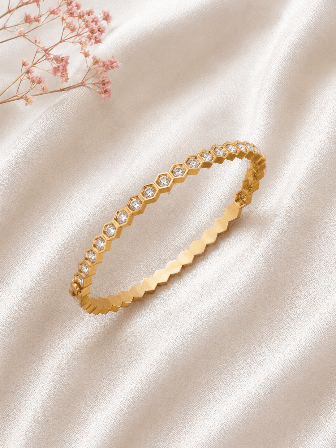 White Studded Kada Bracelet